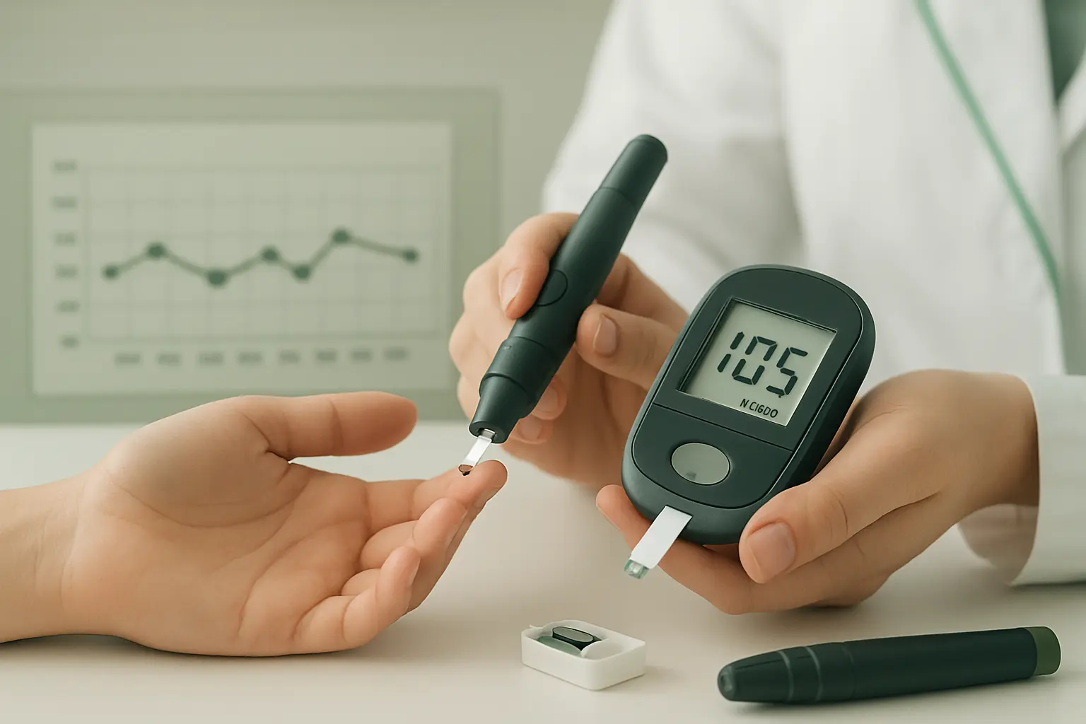 Glucose monitoring equipment and diabetes management supplies.
